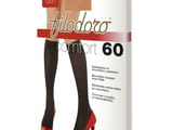 Filodoro 60DEN черни, сиви, кафяви, телесни италиански плътни три четвърти чорапи до коленете Филодоро