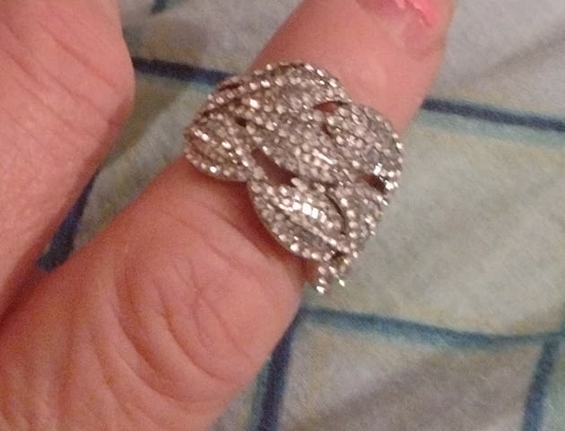 Искрящ пръстен стил Винтидж Сребро, Дамски, Диaмaнт - град Монтана | Пръстени - снимка 5