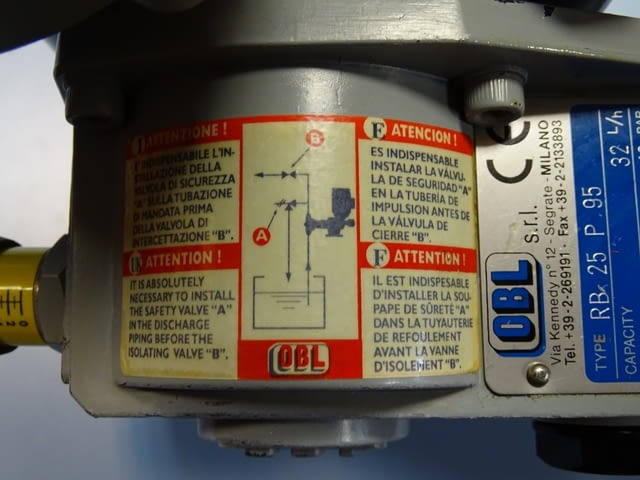 Дозираща помпа OBL RB25P.95 10 bar - град Пловдив | Промишлено Оборудване - снимка 4