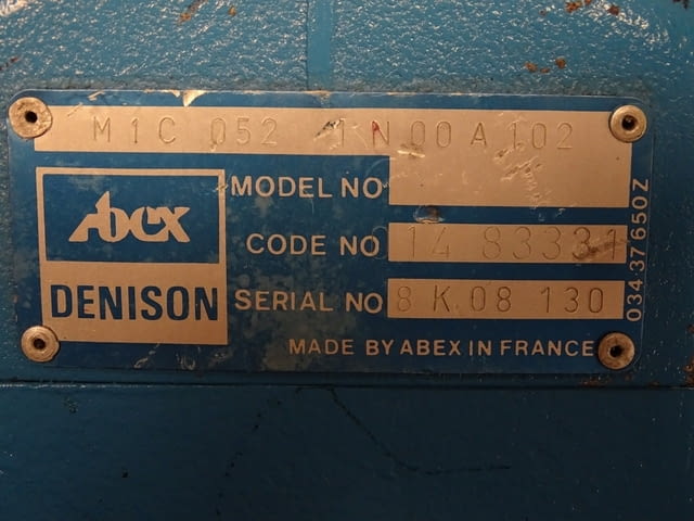 Хидравличен мотор ABEX Denison M1C 052 1N 00A102 Hydraulic vane motor - снимка 2