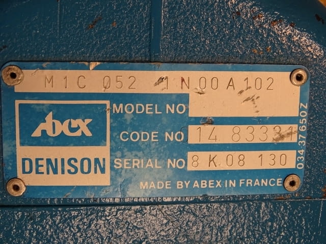 Хидравличен мотор ABEX Denison M1C 052 1N 00A102 Hydraulic vane motor - снимка 6