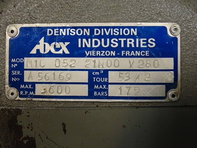 Хидравличен мотор ABEX Denison M1C 052 21N00 V280 Hydraulic vane motor - снимка 2
