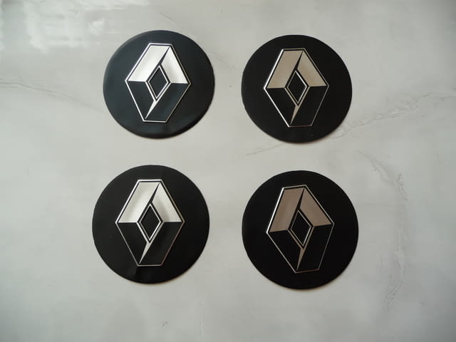 4 емблеми Рено Renault метални алуминиеви джанти лети волан, град Радомир - снимка 1