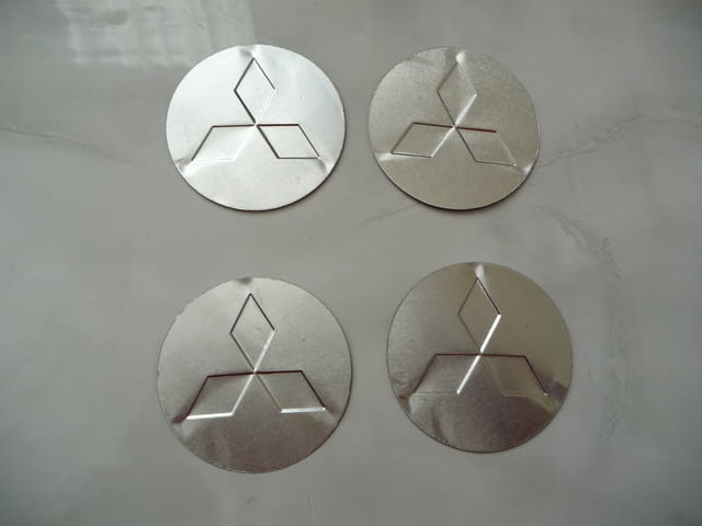 4 емблеми Митсубиши Mitsubishi метални алуминиеви джанти лети волан - снимка 3