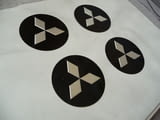4 емблеми Митсубиши Mitsubishi метални алуминиеви джанти лети волан