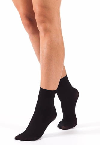 Bellissima 50DEN черни, бежови италиански плътни къси чорапи от микрофибър зимни чорапи Белисима - снимка 3