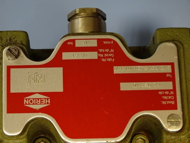Хидравличен разпределител HERION S10G01G0200013 solenoid valve - снимка 4