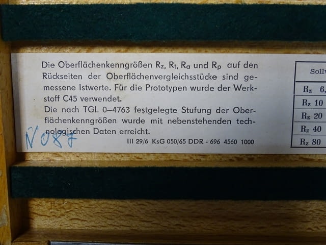 Еталон за проверка на грапавост Frosen MASSI TGL 0-4763, град Пловдив | Инструменти - снимка 3
