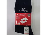 Lotto 35-38, 39-42, 43-46 италиански унисекс черни, бели плътни памучни чорапи до прасците Лотто