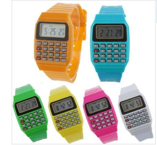 Нови часовници с калкулатор за деца и ученици училище смятане таблицата за умножение часовник - снимка 1
