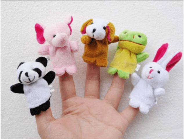 10 малки плюшени фигурки за пръсти куклен театър животни, city of Radomir - снимка 5