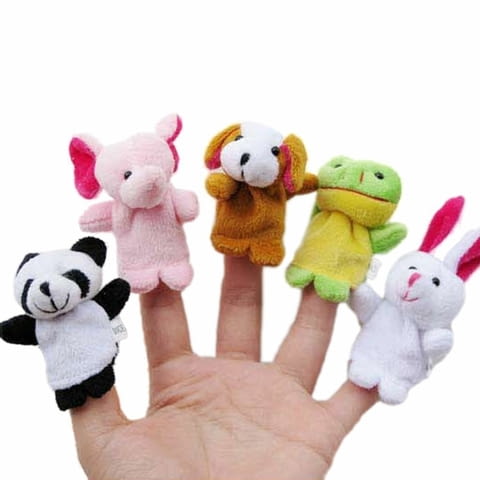 10 малки плюшени фигурки за пръсти куклен театър животни, city of Radomir - снимка 7