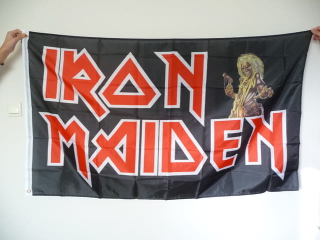 Iron Maiden знаме Айрън Мейдън хеви метъл флаг постер рок, град Радомир | Други - снимка 1