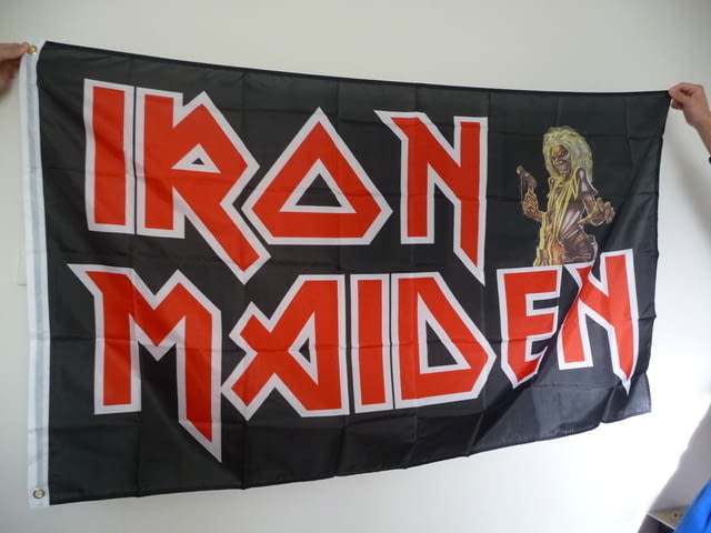 Iron Maiden знаме Айрън Мейдън хеви метъл флаг постер рок, град Радомир | Други - снимка 2