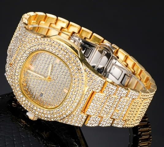 Позлатен мъжки часовник реплика на ”Rolex” Мъжки, Кварцово, Елегантен - град Бургас | Часовници - снимка 2