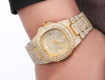 Позлатен мъжки часовник реплика на ”Rolex” Мъжки, Кварцово, Елегантен - град Бургас | Часовници - снимка 4
