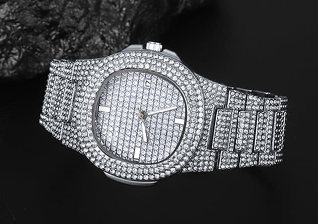 Посребрен мъжки часовник реплика на ”Rolex” Мъжки, Кварцово, Елегантен - град Бургас | Часовници - снимка 2