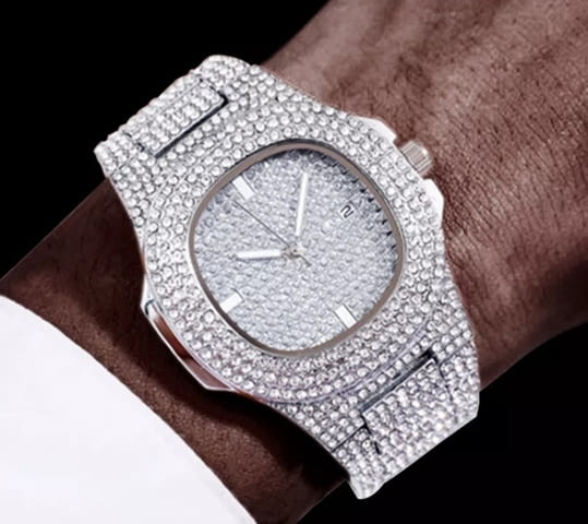 Посребрен мъжки часовник реплика на ”Rolex” Мъжки, Кварцово, Елегантен - град Бургас | Часовници - снимка 3