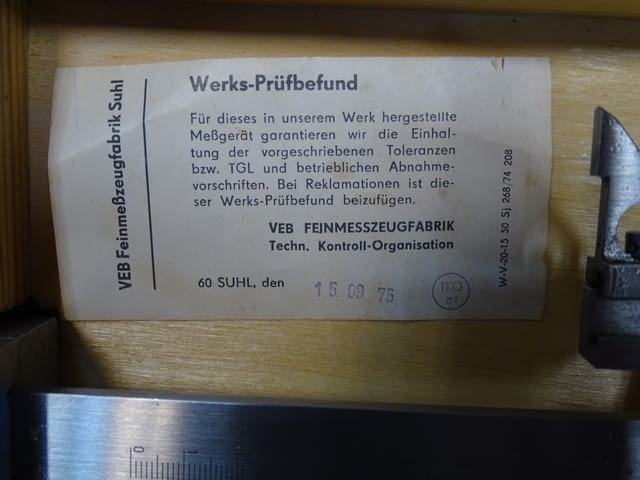 Висотомер VEB-SUHL 0-300mm vernier height gauge, city of Plovdiv | Instruments - снимка 2