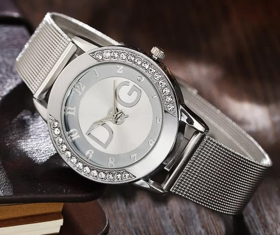 Посребрен часовник ”Dolce & Gabbana” Unisex, Кварцово, Елегантен - град Бургас | Часовници - снимка 1
