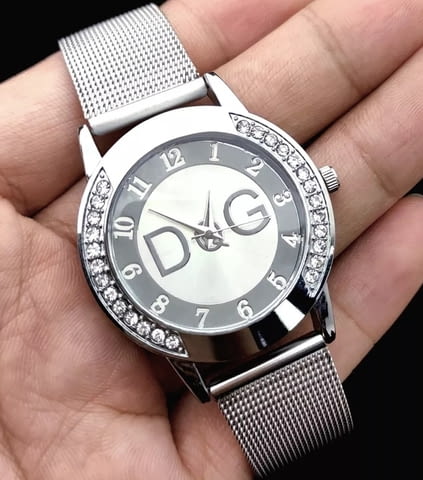 Посребрен часовник ”Dolce & Gabbana” Unisex, Кварцово, Елегантен - град Бургас | Часовници - снимка 2