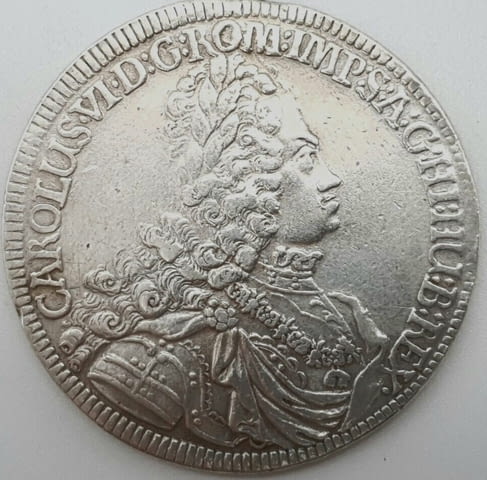 Монета 1 Талер 1719 г Карл VI Хабсбург - град Бургас | Други - снимка 1