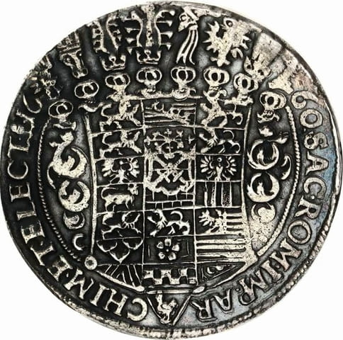 Монета Саксония 1 Талер 1660 г Йохан Георг II, град Бургас | Нумизматика / Бонистика - снимка 2