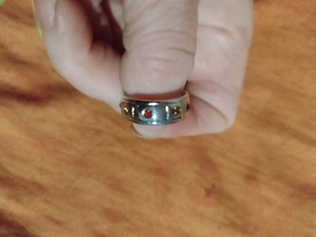 Пръстен-халка с разноцветни кристали Сребро, Unisex, Гаранция - Не - град Берковица | Пръстени - снимка 4