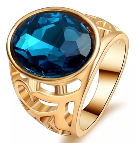 Позлатен дамски пръстен / 21 Дамски, Гаранция - Да, Сертификат - Не - град Бургас | Пръстени - снимка 1