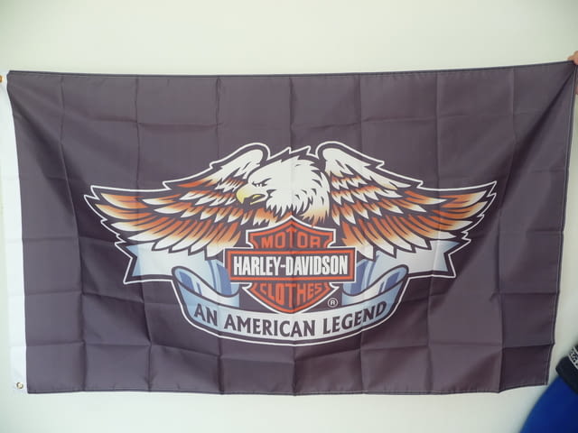 Harley Davidson знаме флаг мотор мотори Харли Дейвидсън орел Американска легенда - снимка 1