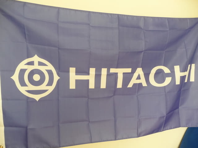 Hitachi знаме флаг Хитачи касетофони касетки видео ретро синьо музика касета - снимка 2