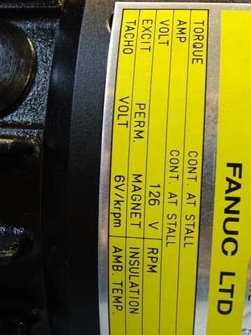 Правотоков сервомотор FANUC A06B-0616-B343 DC servo motor model 7L - снимка 11