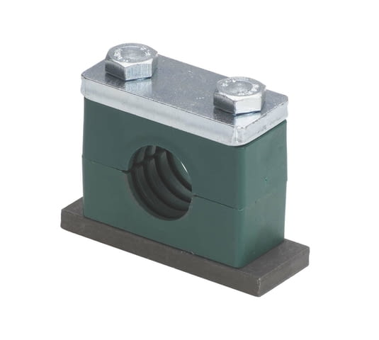 Скоба за хидравлична тръба, единична с две метални подложки, city of Varna - снимка 1