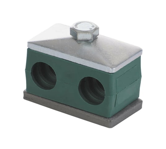 Скоба за хидравлична тръба , двойна с две метални подложки, city of Varna - снимка 1