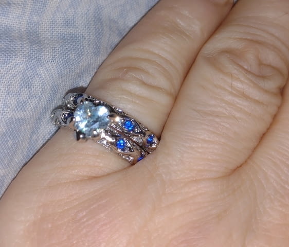 Двоен пръстен със Сърце Silver, Diamond, Warranty - No - city of Bеrkovitsa | Rings - снимка 2