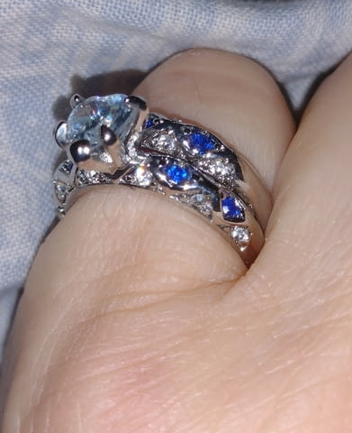 Двоен пръстен със Сърце Silver, Diamond, Warranty - No - city of Bеrkovitsa | Rings - снимка 3