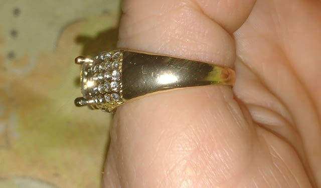 Искрящ пръстен с диамант и сапфири Злато, Unisex, Диaмaнт - град Монтана | Пръстени - снимка 3