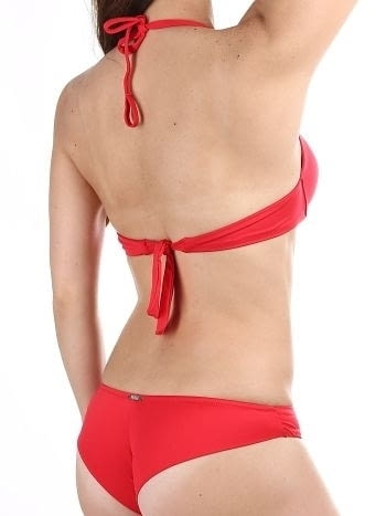 Lormar S черно, червено долнище бразилиана бански костюм долнища бански полупрашка без връзки Лормар - снимка 2