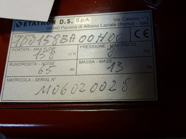 Мембранна дозираща помпа ETATRON 1D158BA00H00 Diaphragm dosing pump - снимка 6