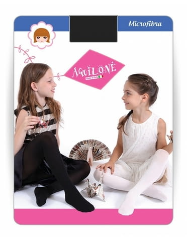 Aquilone 50DEN 6 цвята италиански плътен детски чорапогащник 90-162см плътни детски чорапогащи - снимка 1