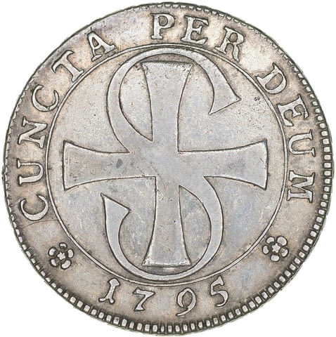 Сребърна монета Швейцария 20 Батцен 1795 г. Свободен град Зо̀лотурн - снимка 2