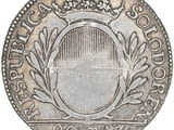 Сребърна монета Швейцария 20 Батцен 1795 г. Свободен град Зо̀лотурн