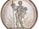 Монета Швейцария 5 Франка 1879 г. Кантон Базел aUNC