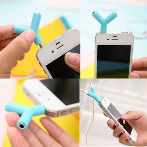 3.5 мм аудио жак разклонител сплитер 3.5 mm слушалки зелен, град Радомир | Части / Аксесоари - снимка 3