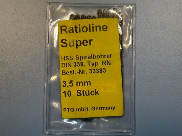 Свердло за метал ф3.5mm Ratioline Super HSS typ RN, град Пловдив | Инструменти - снимка 2