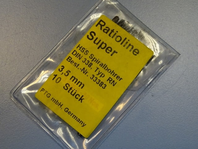 Свердло за метал ф3.5mm Ratioline Super HSS typ RN, град Пловдив | Инструменти - снимка 5