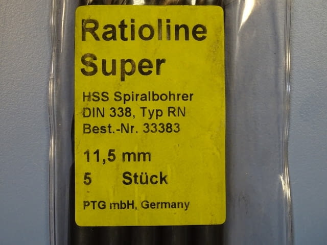 Свердло за метал ф11.5mm Ratioline Super HSS typ RN, град Пловдив | Инструменти - снимка 2