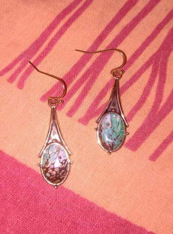 Висящи обеци Арт Деко - град Берковица | Обеци - снимка 2