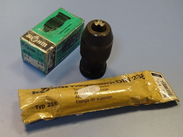 Патронник за бормашина ROHM SUPRA 0-8 B12 keyless dril chuck 0-5/16" - снимка 2