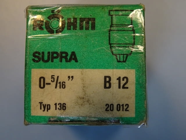 Патронник за бормашина ROHM SUPRA 0-8 B12 keyless dril chuck 0-5/16" - снимка 5